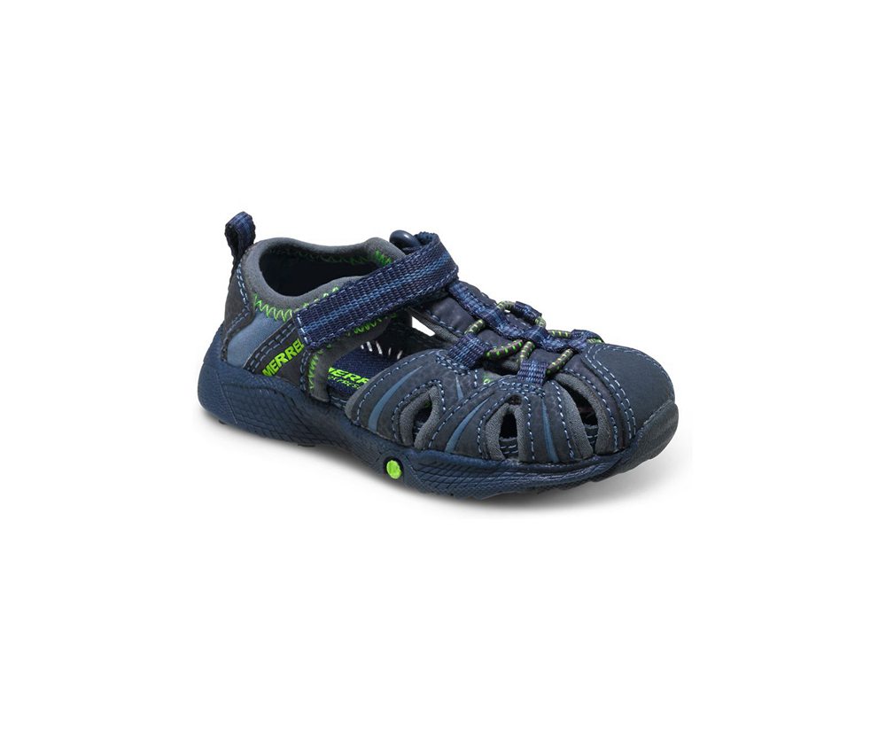 Sandały Merrell Dziecięce Granatowe/Zielone - Hydro Moc Jr. - 036217-RCD